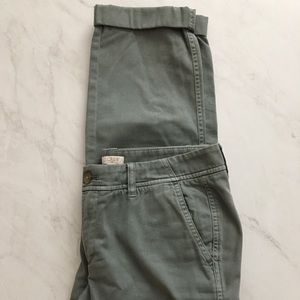 JCREW Green Chinos